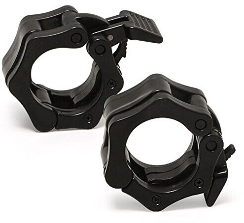 Rivotrance 50mm Hantelverschlüsse Olympische Hantelstangen Verriegelung Gewichtsclips Schnellverschluss 5cm für Gewichtheben Fitness Training (Schwarz #1)