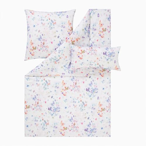 ESTELLA Bettwäsche Gabriela | Multicolor | 135x200 cm + 80x80 cm + 40x80 cm | seidig-glänzende Oberfläche | pflegeleicht & trocknerfest | atmungsaktiv & anschmiegsam | 100% Baumwolle