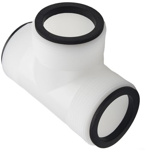 TJoint Connecteur de tuyau de pompe de piscine compatible avec Intex et piscines avec corps fileté en PVC et joints d'étanchéité en L résistants aux fuites