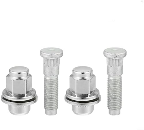 2 bulloni e dadi M12-1.5 in metallo argentato per Jaguar XFR XJ XK XF R-S 2000-2019 ricambio C2C35294010 C2S50885 C2C35294