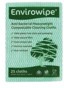 Envirowipe Antibakterielle Reinigungstücher, 500 x 360 mm, Grün (25 Stück), EWF25G