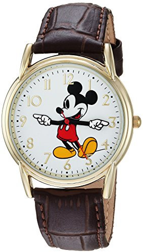 Disney Men Analog Quartz Watch with Faux Leather Strap WDS000406