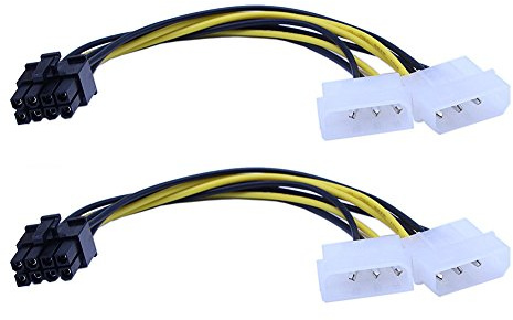 zdyCGTime 8 Pin to Dual 4 Pin Power Cable Graphics card Power Cable(2-Pack) 8 Pin to Dual 4 Pin Power Cable Graphics card Power Cable(2-Pack)