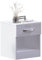 Vida Designs High Gloss 1 Drawer Bedside Rectangular Nightstand Cabinet, White, 36 cm D x 40 cm W x 47 cm H