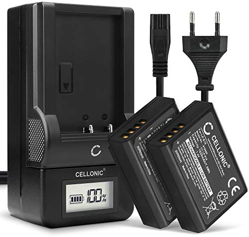CELLONIC, Batterie LP-E10 pour Appareil Photo – Compatible avec Canon EOS 2000D, 1100D, 1300D, 1200D (7.4V, 1020mAh) 2 Pièces + Chargeur