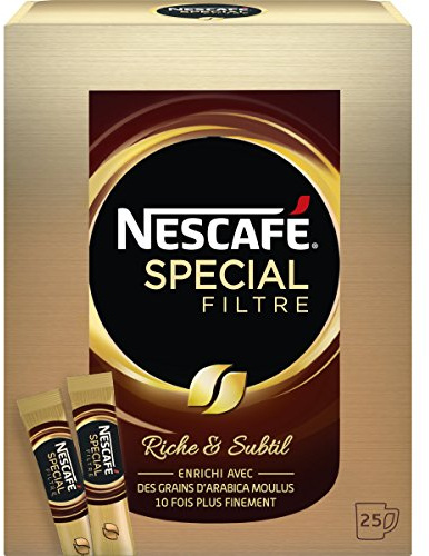 Nescafé Filtro especial, Soluble, paquete de 25 unidades (2 g cada uno)