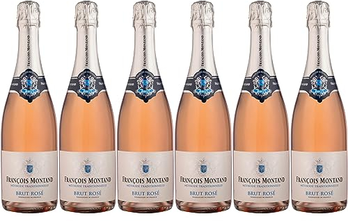 Francois Montand Sparkling Wine Rosé Brut - Traditional Method - France (6 x 0.75 L)
