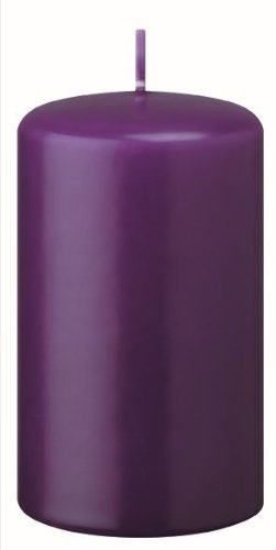 Stumpenkerzen Mini Violett 5 x 3 cm, 10 Stück, Unparfümiert, Kerze