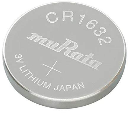 Murata CR1632-BEABAE - Pila de botón CR 1632 de Litio, 140 mAh, 3 V, 5 Unidades