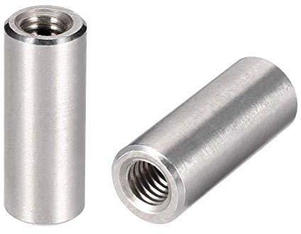 Dadi per connettore rotondi, M6 x 25 mm, altezza manicotto della barra di stelo dado di perno, acciaio inossidabile 304, confezione da 5