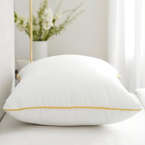 Brightr® Nox Luxuriöses Hotelkissen mit Daunenalternative gegen Nackenschmerzen | Kissen für Schulter- und Wirbelsäulenunterstützung für Seitenschläfer | Von Osteopathen empfohlen | Weich 50x75cm