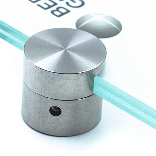 Logistic Sign System Klemm-Befestigung für Bilder und Spiegel, 2er Set, Glasklemme, Klemmhalter Platten aller Art, Plattenhalter aus Edelstahl für Plattenstärke 6, 8, 10 mm - Ø 30 mm (10 mm (Ø 30 mm))