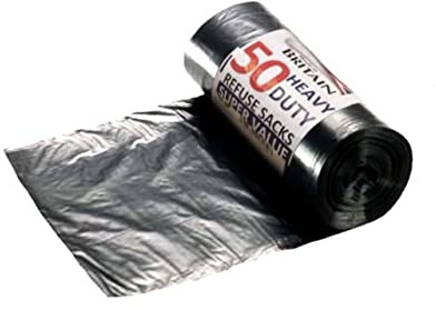 VTL® 50 HEAVY DUTY BLACK REFUSE SACKS - STRONG - THICK - RUBBISH BAGS - BIN LINERS
