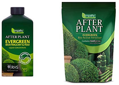 Empathy APEG1L RHS Endorsed After Plant Evergreen Biostimulant & Feed 1L and After Plant Evergreens Bio Fertiliser 1 Kg Pouch