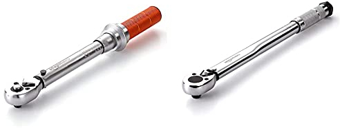 Amazon Basics Clé dynamométrique à couple 1/4 avec 2.5-15 Nm & Clé dynamométrique à couple 3/8 , 20.4-108.5 Nm