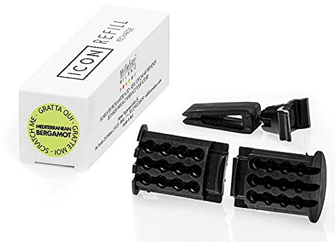 Millefiori, Refill for Car Air Refreshner, Icon Mediterranen Bergamont, Ersatzpinzette, 16RCBM