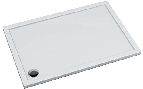 Sellon24® Duschwanne superflach Acryl-Duschtasse zum direkten Aufkleben Aufbau-Höhe 4,5/5 /5,5 cm (100x140x4,5)