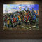 通用 Mittelalterliche Ritter Christi Geschichte, Poster, Banner, Wandkunst, Vintage-Stil, Tempelritter, Wandbehang, Kreuzblumen, Gemälde, Heimdekoration, 96 x 144 cm (38 x 57 Zoll)