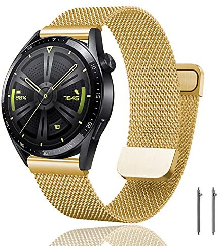 Keecuty Correas para Huawei Watch GT3/GT2/GT 2 Classic/GT 2 Pro 46mm Pulsera Magnética para Huawei Watch GT Active/Watch 2 Classic/Galaxy Watch 3 45mm/Galaxy Watch 46mm/Gear S3/Honor Watch Magic 46mm