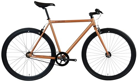 FabricBike Original - Single Speed Fixie Bike, 28 Zoll, Fixed Gear, Singlespeed Fahrrad Retro, Fixie-Räder, Hi-Ten Stahlrahmen, 10,45 kg (Größe M). (Cooper, L-58cm)