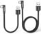 aceyoon Cable USB C Coudé 90 Degrés, Lot de 2 Cable USB C Charge Rapide 3A Type C Court en Nylon Tressé Compatible avec Samsung Galaxy S24 Plus Ultra S23 S22 (20cm et 50cm)