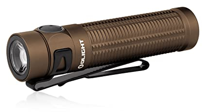 OLIGHT Baton 3 Pro LED Taschenlampe, Extrem Hell 1500 Lumen bis zu 175 Meter USB-Aufladbare Handlampe mit 6 Lichtmodi, 120 Tage Leuchtdauer IPX8 Wasserdicht Tragbare Flashlight Kaltweiß, Desert Tan