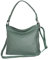 AmbraModa GL35 - Damen Handtasche Schultertasche Umhängetasche aus genarbtem Rindsleder (Avocadogrün)