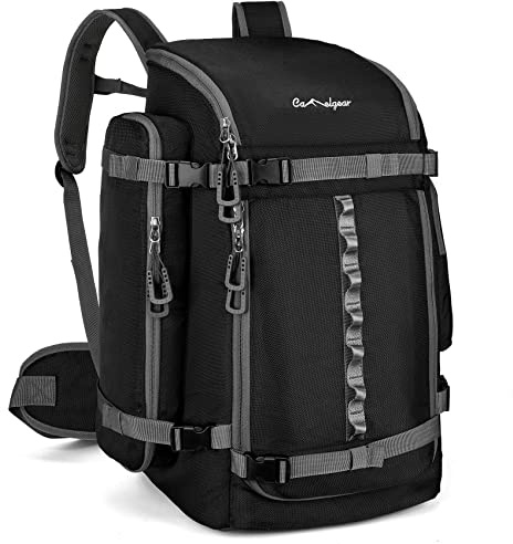 Bolsa de viaje grande para botas de esquí de 65 L, nailon 1680D, impermeable, acolchada, para mujeres, hombres, niños, tiendas, equipo de deportes de nieve como snowboard, máscara de esquí, chaqueta,