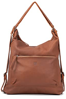 Biba Tasche für Damen aus echtem Leder, Rucksack Leather Orleans OR1LO, Langen Griff, Reißverschluss, Echtes Rindsleder, Lederfarbe