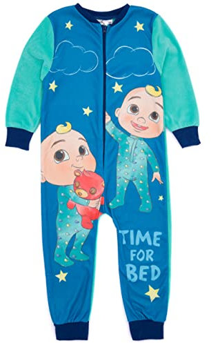 CoComelon Blauer Einteiler für Jungen von | All-in-One-Fleece-Loungewear | Kinder-Pyjama-Pyjama-Schlafanzug-Nachtwäsche | Gemütliche Geschenkartikel – 18–24 Monate