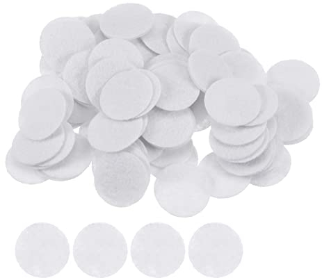 sourcing map 300pcs Round Felt Circles, 20mm 3/4 Pre Cut Craft Pads Non-Woven Mini Felt Fabric Circle for DIY Sewing Handcraft Cutting Projects Craft Finishing, White
