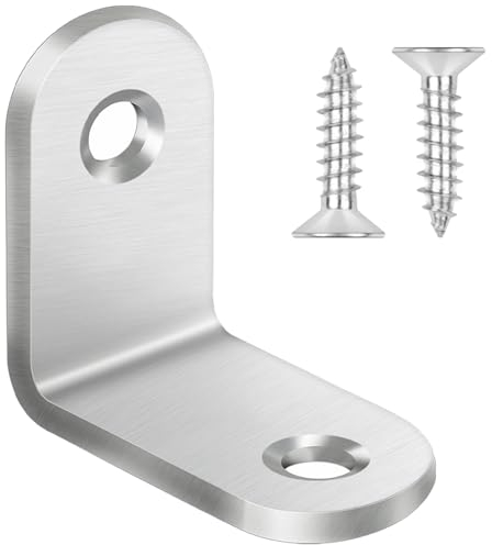 Bolatus 20 Stk Winkelverbinder 30×30mm Metallwinkel 90 grad Edelstahl Winkel klein mit 40 Schraube für Fest Verbunden Tabelle Stuhl Bücherregal Möbelwinkel