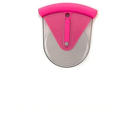 Pink Non-Stick Disc-Style Stainless Steel Pizza Cutter with Protective Cover Pizza Slicer Cutter Wheel for Pizzeria