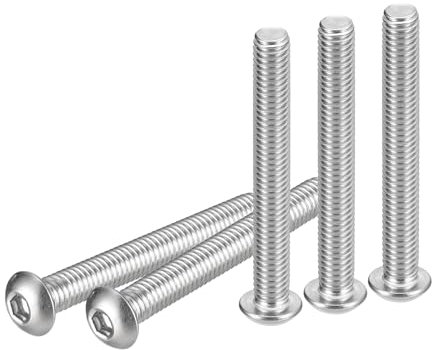 DTGN 3/8-16x3 Vis à Tête Cylindrique à Six Pans Creux 15 Pièces Convient pour les Machines Acier Inoxydable 304 18/8 Fixations UNC à Filetage Complet à Entraînement Hexagonal