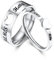 Bestyle Ring Paar Herz Männer Frauen Edelstahl I Love You Paar/Liebhaber Ewigkeit Verlobungsring mit Gravur Matching Rings Partner Personalisierter Schmuck, Silber