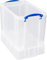 Really Useful Plastic Storage Box 19 Litre with XL Lid Clear - Secure, Transparent, and Stackable Storage Solution for 12 Files (‎39.5 x 33 x 25.5 cm) Pack of 2