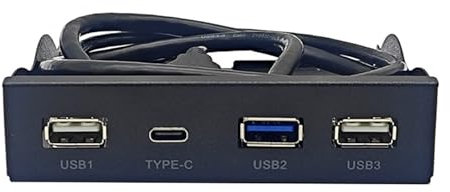 KAHDGSS USB 3.2 USB 3.2 Frontpanel 3,5 mm Kopfhörer-Mikrofon-Erweiterung, Desktop-Adapter, 8,9 cm Floppy Bay