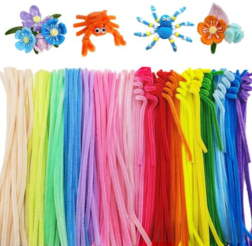 ROEOWENE 200pcs Scovolini Colorati per Lavoretti Fili di Ciniglia Scovolini Pipa Cleaner Pipe Cleaner Strisce Pulisci Tubi Bastoncini in Filo di Ciniglia di Peluche per Bambini Artigianato Fai da te