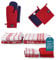 Kitchen and Dish Towels - Oven Mitts - Pot Holder Set of 12 Pc - Pure Cotton - Dishcloths by Encasa XO - Red Combo