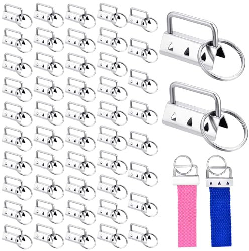 TINA.WIN 60 StüCk Lanyard Blank, 32mm SchlüSselanhäNger FüR SchlüSselanhäNger, Charm Armband, Diy Handmade Lanyard Hardware