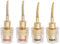 EMSea 4 Pezzi 2mm Pin A Banana Femmina Connettore Placcato Oro 4mm Banana Femmina A 2mm Pin Connettore HIFI Cavo Adattatore Spina Per Audio 16,5x44mm