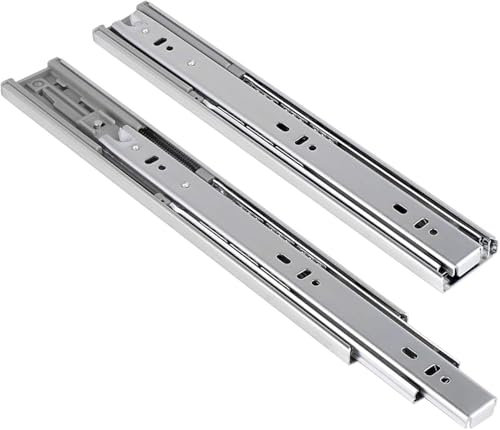 Schubladenführungen, Schubladenschienen, 2 Stück, Schubladenschienen, 10 Zoll, Vollauszug, Kugellager, Schrankschienenführung, Schubladenschienen, Schubladenreparatursatz (Edelstahl)(201 Stainless Ste