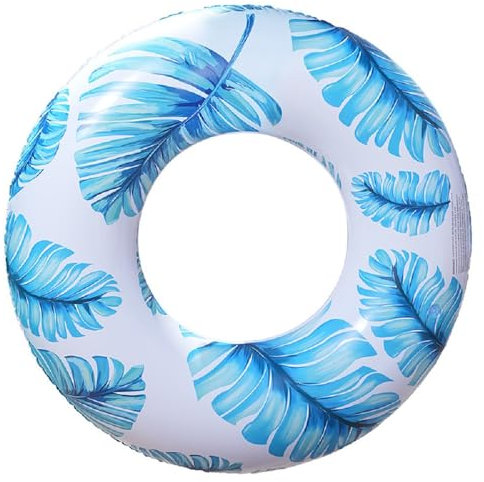 Anello da nuoto per adulti, materasso ad aria, gonfiabile, anello da piscina, anello da nuoto gonfiabile, piccolo estate, acqua, piscina durevole, nuoto (blu bianco)