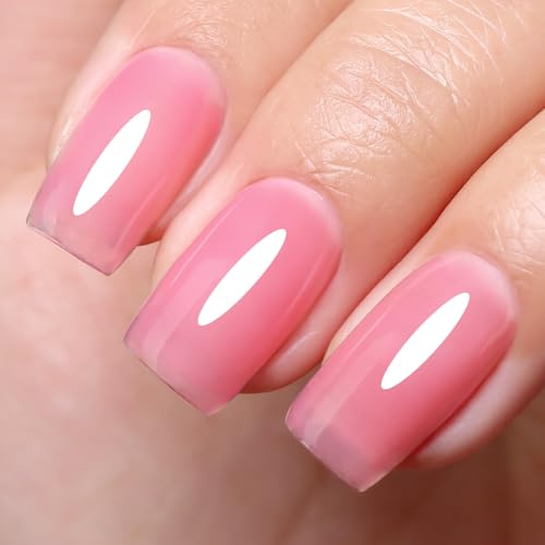Imtiti Rosa Jelly UV Gel Nagellack, Durchsichtiger Transparenter UV-Gel-Lack für Nageldesign 10ML