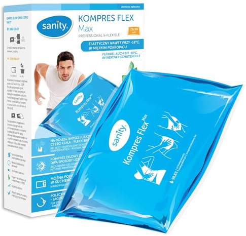 Sanity® Kalt-/Warm-Gel-Kompresse, mit zwei Anwendungsmöglichkeiten, 19x30 cm, Bei Beschwerden und Verletzungen von größeren Körperpartien - Rücken, Bauch, Oberschenkel, mikrowellengeeignet
