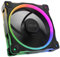 ASUS PRIME MR120 ARGB REVERSE (Noir) – Ventilateurs de boîtier (120mm PWM, 20 ARGB LED, vitesse du ventilateur de 1600 tr/min, débit d'air de 58 CFM, cadre de 28 mm d'épaisseur, Aura Sy RGB)