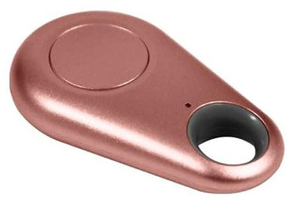 AQUARIUS Key Finder Anti-Lost Alarm with GPS Last Location Tracker, Bluetooth Mobile Phone Locator & Keyring Smart Tag for Wallet, Bags & Luggage, 2-Way Search & Selfie Remote - Rose Gold