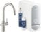 GROHE Blue Home - Starter Kit (C- Auslauf, 3 gefilterte und gekühlte Wasserarten, Schwenkbereich 360°, Bluetooth 4.0* & WIFI Datenkommunikation), supersteel, 31541DC0