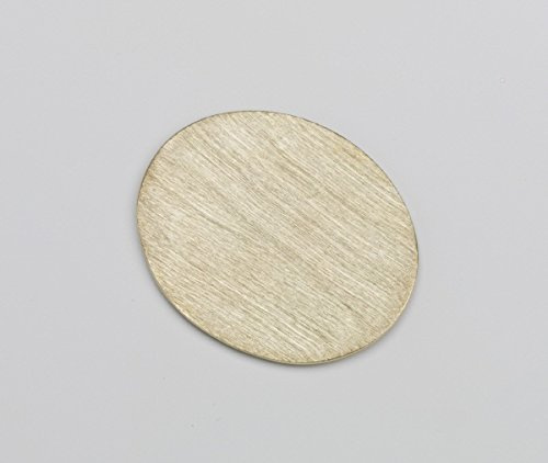 Kerzenteller Flachteller Oval Alu gebürstet Gold 10 x 8 cm ideal für Ovalkerzen, Ellipsenkerzen, Taufkerzen, Hochzeitskerzen, Trauerkerzen