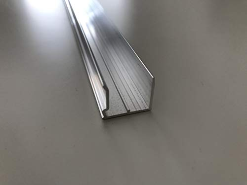 Alu-Abschlußprofil für Stegplatten aus XT PC PMMA Acrylglas Aluminium U-Profile Alu-U-Abschlussprofil Stärke 16 mm Länge 980 mm mit Tropfkante